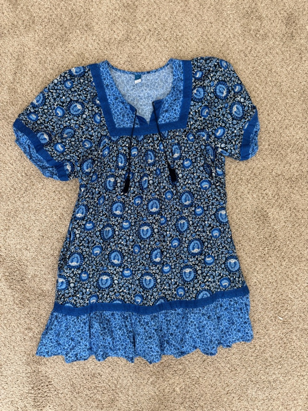 Old Navy Blue Floral Boho Sundress
